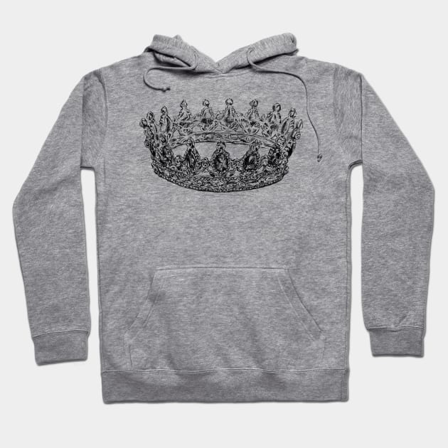 Crown Illustration Hoodie by rachelsfinelines